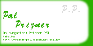 pal prizner business card